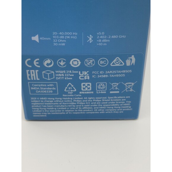 Philips H9505BK Over Ear Wireless Headphones Active Noise Canceling (NIB) - Picture 7 of 14